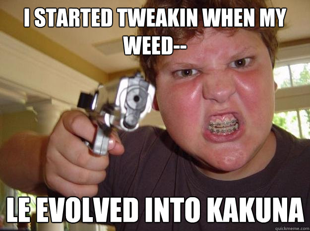 I started tweakin when my weed-- le evolved into Kakuna  