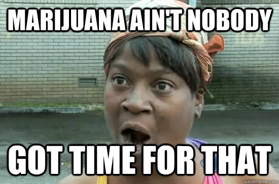 marijuana AIN'T NOBODY GOT TIME FOR THAT  Aint nobody got time for that