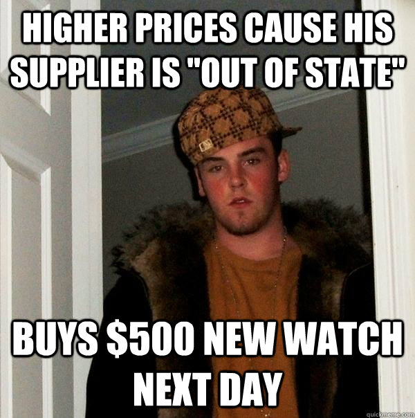 higher prices cause his supplier is 