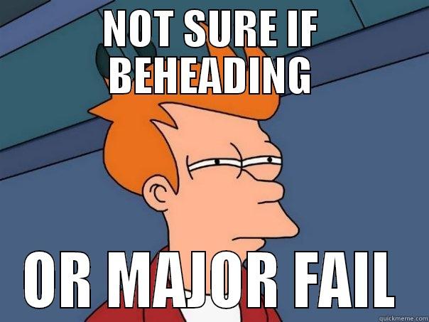 NOT SURE IF BEHEADING OR MAJOR FAIL Futurama Fry
