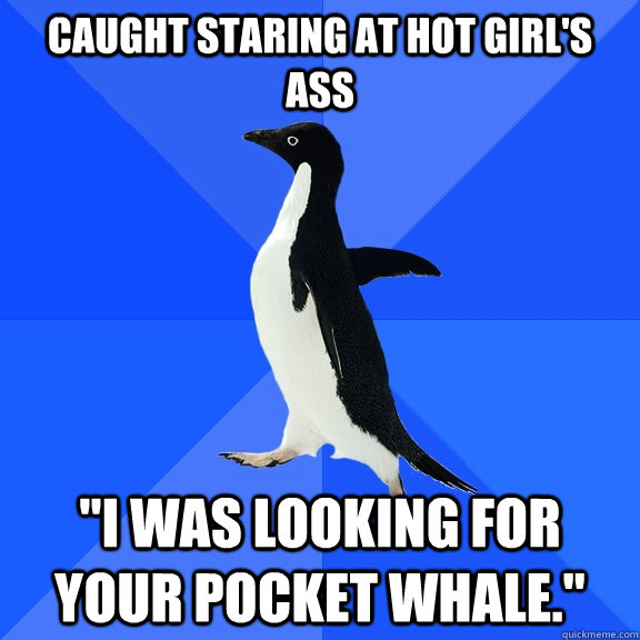 Caught staring at hot girl's ass 