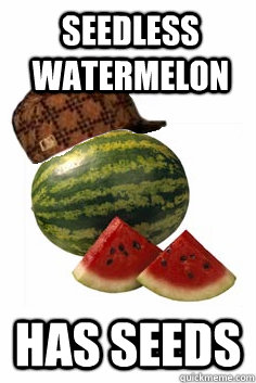 Seedless Watermelon has seeds  