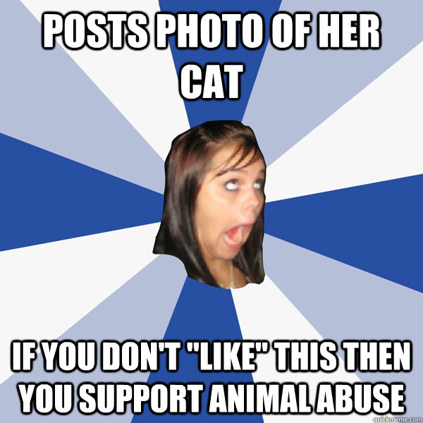 Posts photo of her cat If you don't 