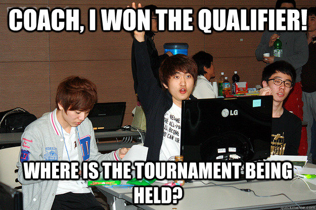 Coach, I won the qualifier! Where is the tournament being held?  Studious Flash