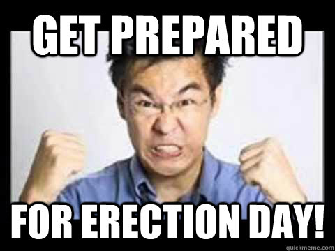Get Prepared For Erection Day!  