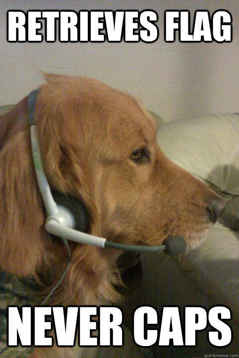 Retrieves Flag Never Caps  Xbox Live Dog