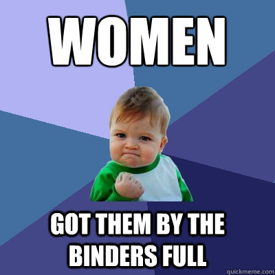 Women
 Got them by the Binders full  Success Kid