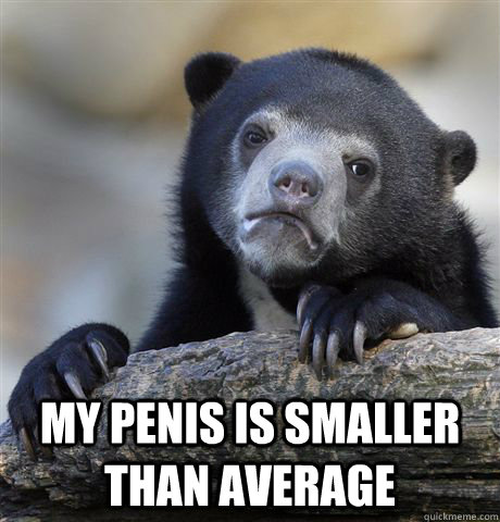  My penis is smaller than average  Confession Bear