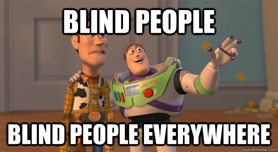 Blind people Blind people everywhere  Toy Story Everywhere