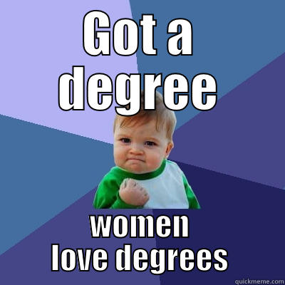 GOT A DEGREE WOMEN LOVE DEGREES Success Kid