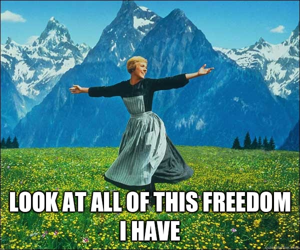  Look at all of this freedom I have  Look At All The Fucks I Give