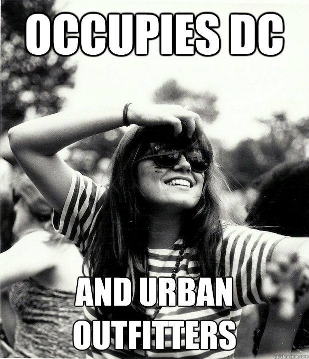 Occupies DC and Urban Outfitters  Georgetown Hipster