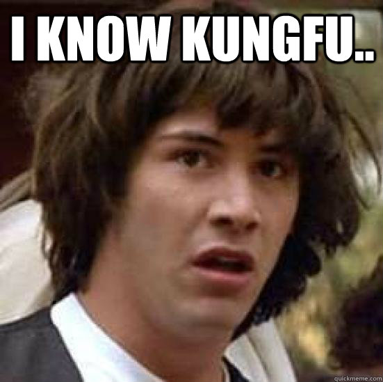 I know Kungfu..   conspiracy keanu