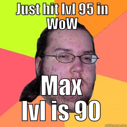 JUST HIT LVL 95 IN WOW MAX LVL IS 90 Butthurt Dweller