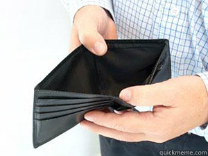    empty wallet