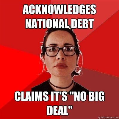 Acknowledges  national debt claims it's 