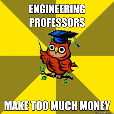 ENGINEERING PROFESSORS MAKE TOO MUCH MONEY  Observational Owl
