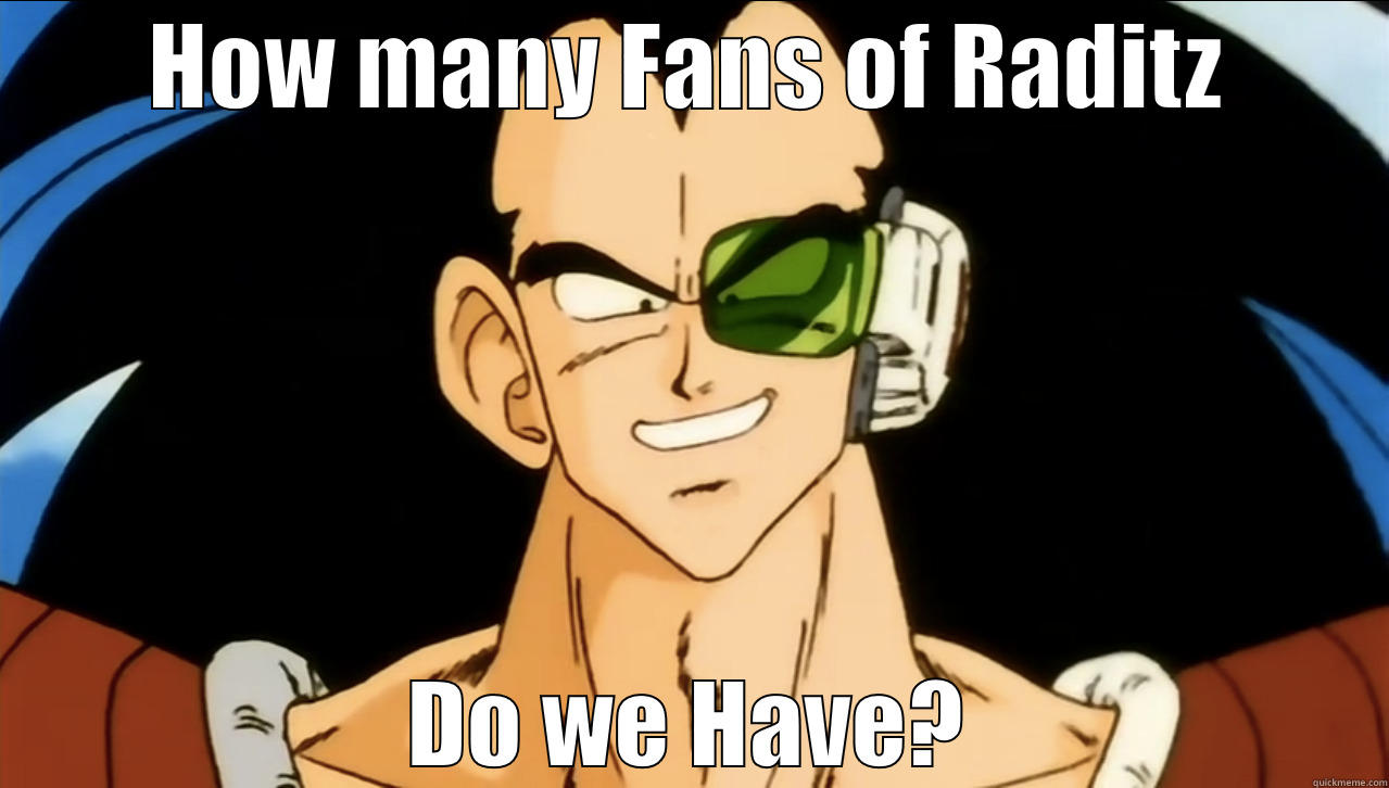 HOW MANY FANS OF RADITZ DO WE HAVE? Misc
