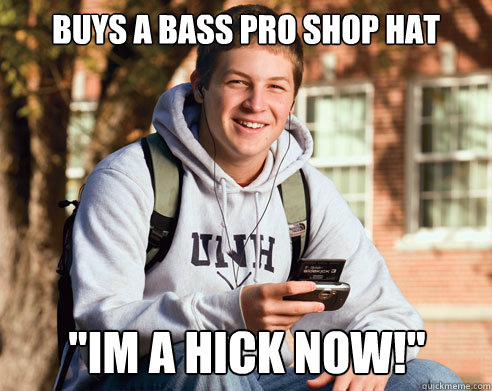 Buys a bass Pro shop hat  