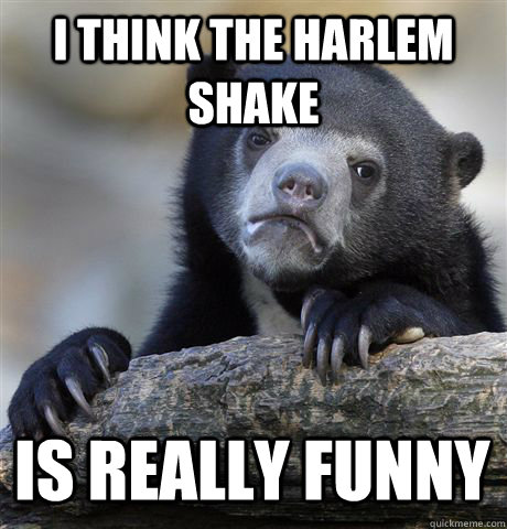 I THINK THE HARLEM SHAKE  IS REALLY FUNNY  Confession Bear