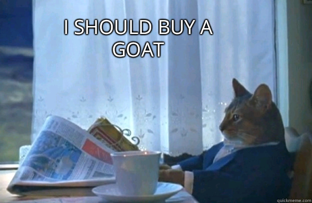 I should buy a goat   Sophisticated Cat