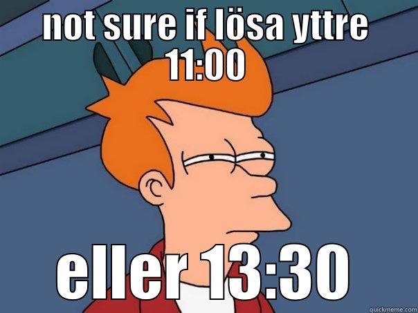 NOT SURE IF LÖSA YTTRE 11:00 ELLER 13:30 Futurama Fry