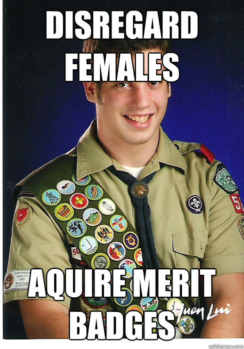 disregard females aquire merit badges - disregard females aquire merit badges  mcstones