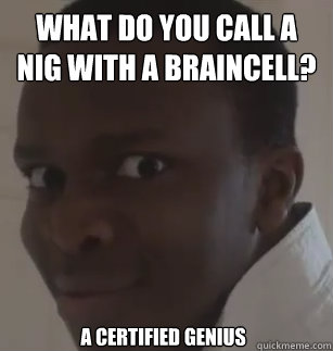 What do you call a nig with a braincell? a certified genius  KSIolajidebt