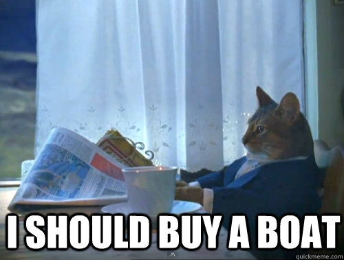  I should Buy a Boat  The One Percent Cat