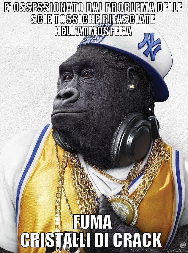 E' OSSESSIONATO DAL PROBLEMA DELLE SCIE TOSSICHE RILASCIATE NELL'ATMOSFERA FUMA CRISTALLI DI CRACK  Misc