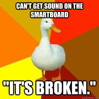 Can't get sound on the Smartboard 