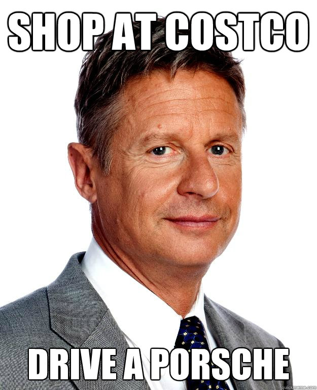 SHOP AT COSTCO DRIVE A PORSCHE - SHOP AT COSTCO DRIVE A PORSCHE  Gary Johnson for president