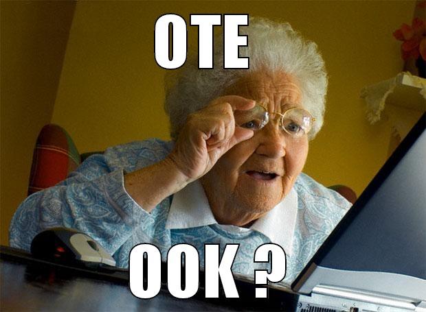 OTE  OOK ? Grandma finds the Internet