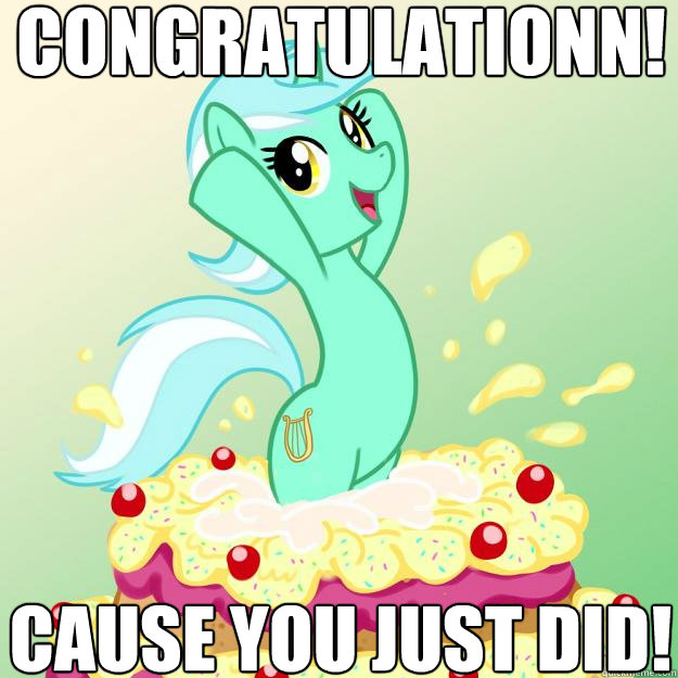 Congratulationn! Cause you just did!  