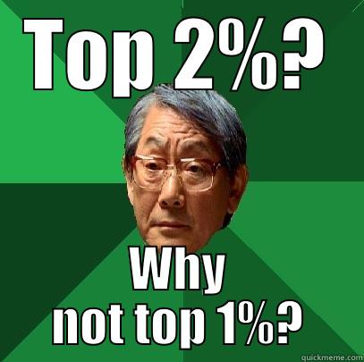 TOP 2%? WHY NOT TOP 1%? High Expectations Asian Father