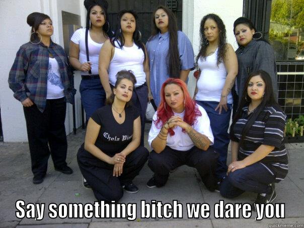 Gangsta women -  SAY SOMETHING BITCH WE DARE YOU Misc