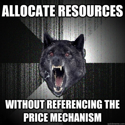 Allocate Resources Without Referencing the Price Mechanism  Insanity Wolf