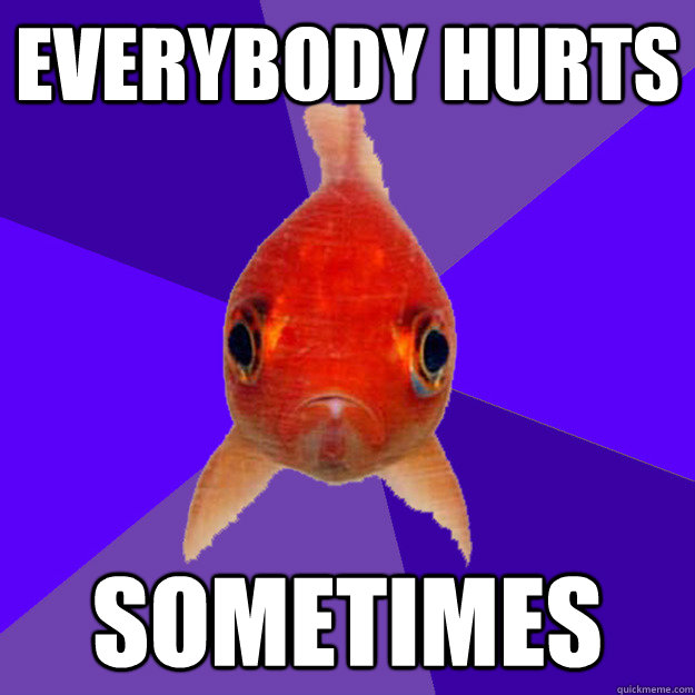 everybody hurts sometimes  