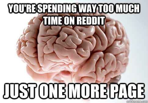 You're spending way too much time on reddit just one more page  - You're spending way too much time on reddit just one more page   Scumbag Brain
