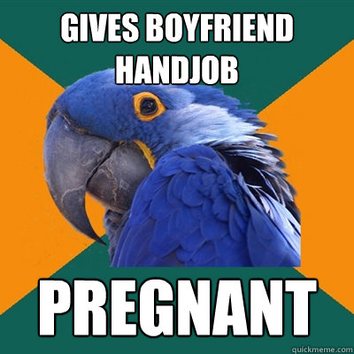 Gives boyfriend handjob pregnant  Paranoid Parrot