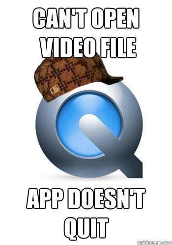 Can't open
 video file app doesn't quit - Can't open
 video file app doesn't quit  Misc