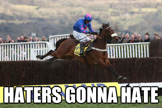  Haters Gonna Hate  Cue Card