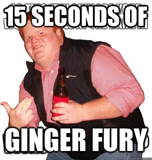 15 seconds of Ginger fury  