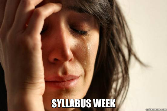  Syllabus Week  First World Problems