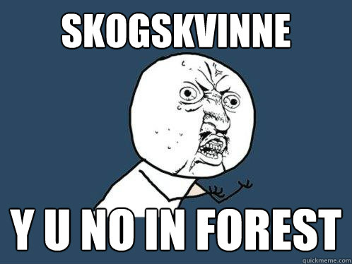 Skogskvinne y u no in forest  Y U No