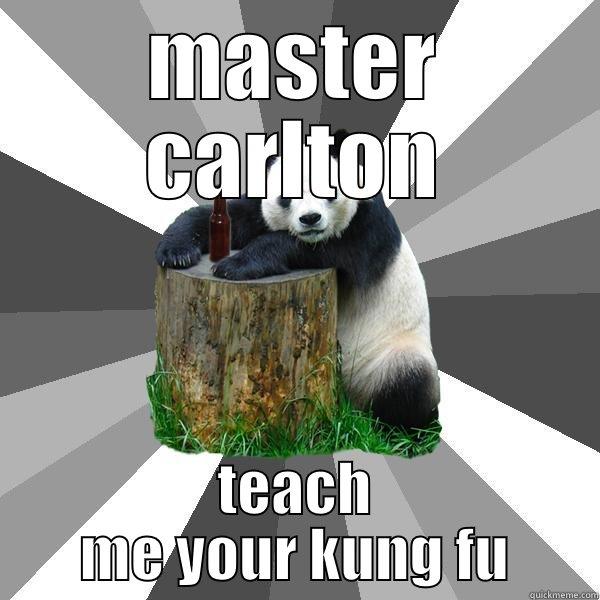 MASTER CARLTON TEACH ME YOUR KUNG FU Pickup-Line Panda