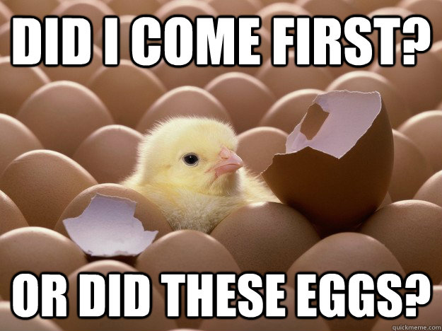 Did I come first? or did these eggs?  