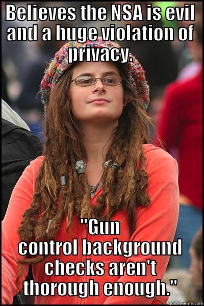 BELIEVES THE NSA IS EVIL AND A HUGE VIOLATION OF PRIVACY. 