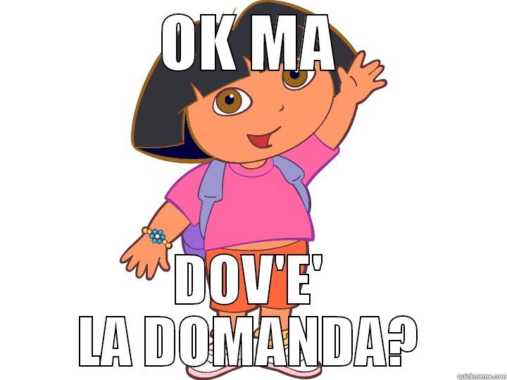 OK MA DOV'E' LA DOMANDA? Misc
