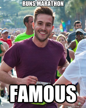 Runs marathon Famous  Ridiculously photogenic guy